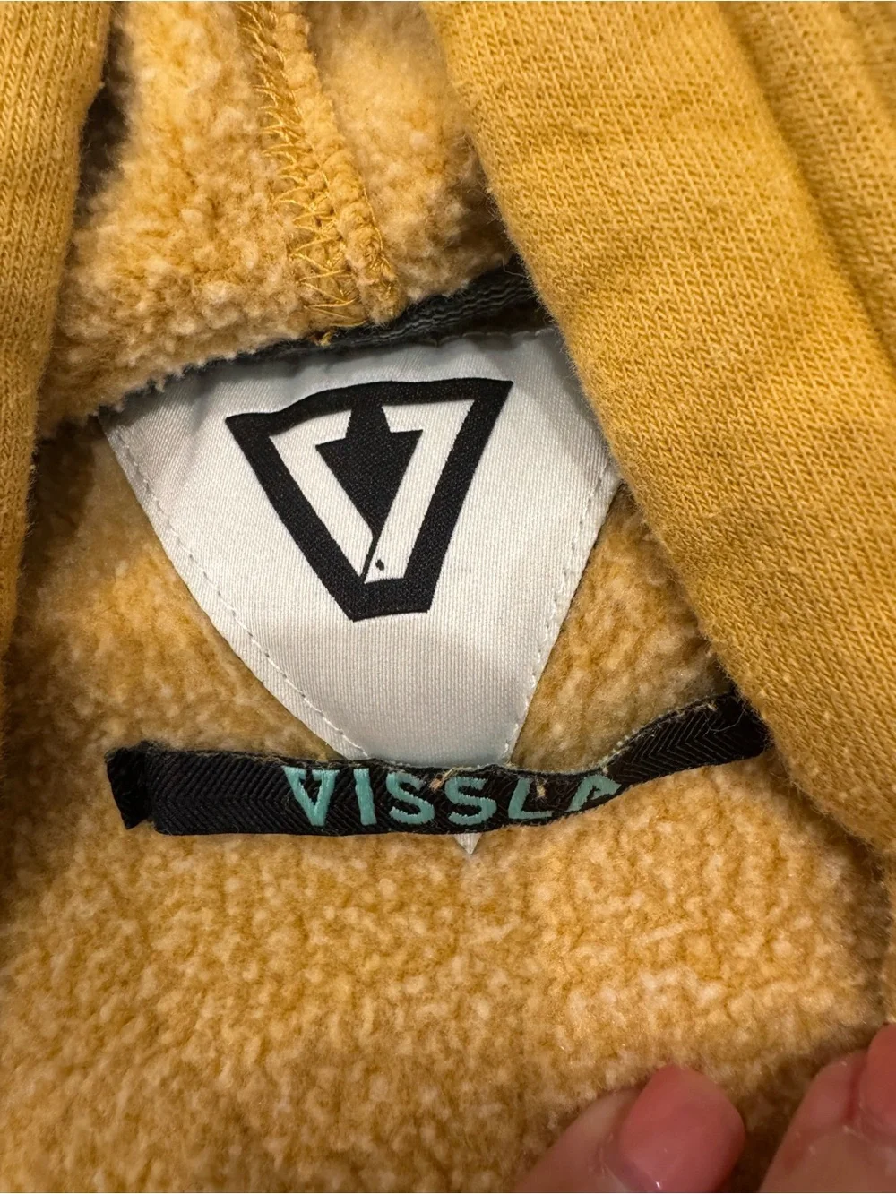 VISSLA Men’s Mustard Yellow Zip-Up Hoodie with Back Graphic